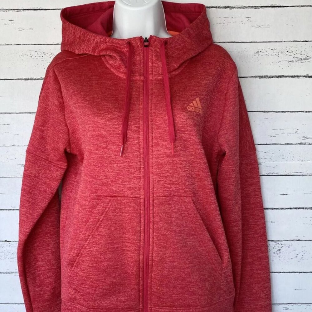 Adidas Team Issue Melange Full Zip Hoodie Womens XL NWT $60